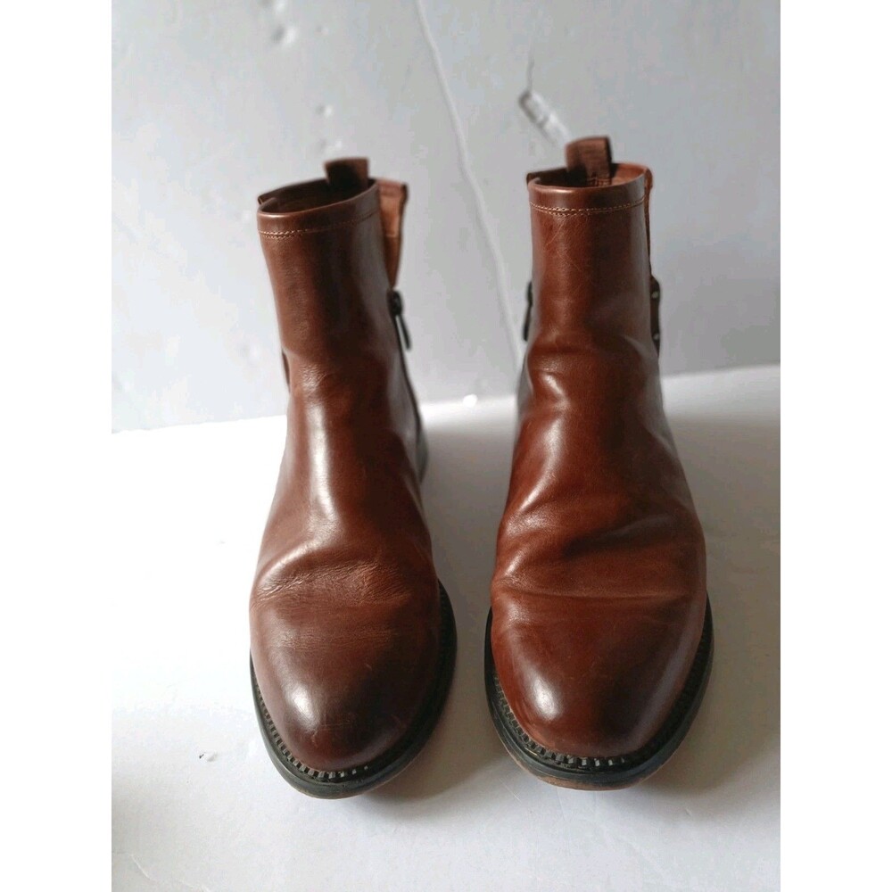 Franco Sarto Hixton Leather Booties Women's Size 9 Studded Zip Up - Picture 1 of 7